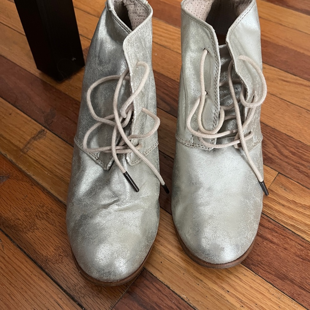Silver Women's Ankle Boots